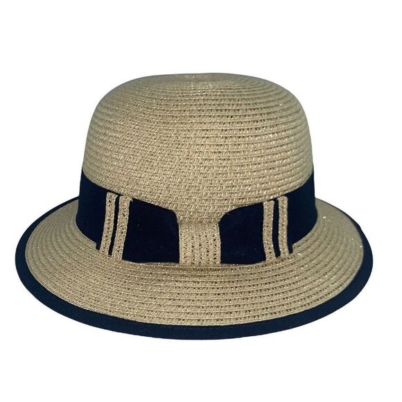 Retro Bow Style Sun Shading Straw Hat - Picture 1 of 5
